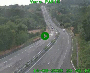 Caméra routière sur l'autoroute A20 à Bessines-sur-Gartempe. Vue orientée vers Paris