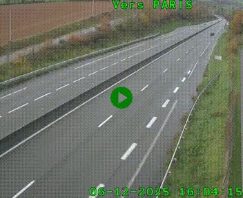 Caméra routière sur l'autoroute A20 à Saint-Hilaire-Bonneval, au sud de Limoges. Vue orientée vers Paris