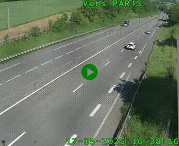 Caméra routière sur l'autoroute A20 à Saint-Hilaire-Bonneval, au sud de Limoges. Vue orientée vers Paris