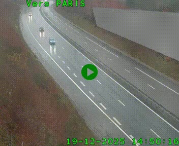 Caméra routière sur l'autoroute A20 à Saint-Pardoux-l'Ortigier, à la jonction avec l'A89. Vue orientée vers Paris