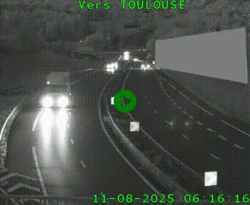 Caméra routière sur l'autoroute A20 à Noailles, en périphérie de Brive-la-Gaillarde. Vue orientée vers Toulouse