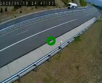 Caméra autoroute A75 à hauteur de la sortie 42 (Rodez, Laissac, Aire de l'Auvergne) située sur la commune d'Auberoques, près de Sévérac-le-Château