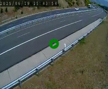 Caméra autoroute A75 à hauteur de la sortie 42 (Rodez, Laissac, Aire de l'Auvergne) située sur la commune d'Auberoques, près de Sévérac-le-Château