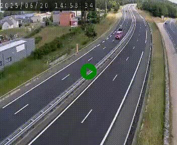 Caméra autoroute A75 à hauteur du col du rocher blanc en direction de Montpellier