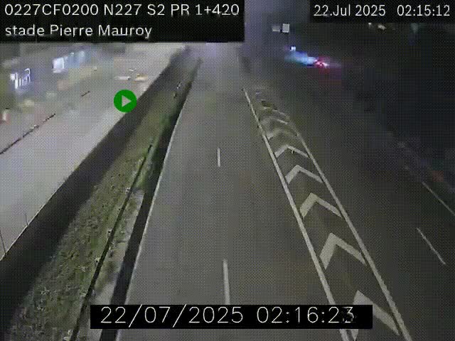 Webcam à hauteur du Stade Pierre Mauroy à Villeneuve d'Ascq sur la N227. Vue orientée vers Mons-en-Baroeul