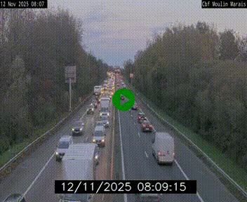 Webcam sur le périphérique de Nantes (N844) entre la Porte de Saint-Luce et la Porte d'Anjou, à l'est de la ville