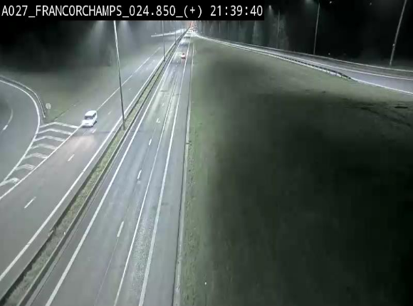 Caméra autoroutière à proximité du circuit de Spa-Francorchamps à Stavelot sur l'A27/E42
