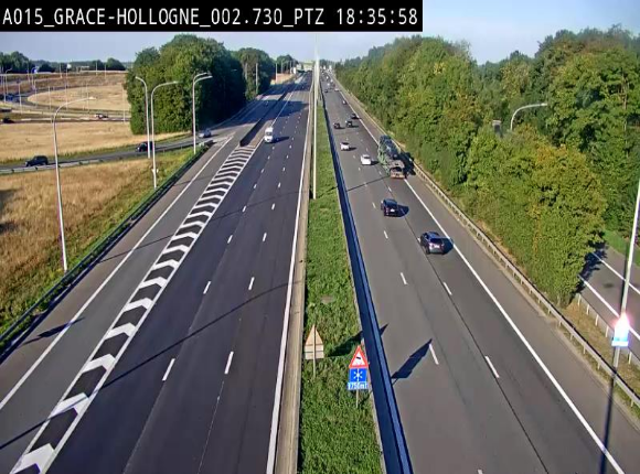 Caméra trafic Belgique - Grâce-Hollogne - E42, jonction avec A604, direction Loncin/Aéroport de Liège -  BK 3.2