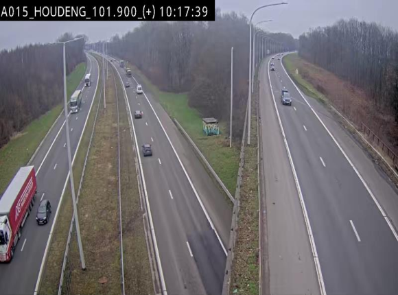 Webcam autoroute Belgique - Houdeng-Goegnies - Jonction E19/E42 direction Tournai/Mons - BK 101.85