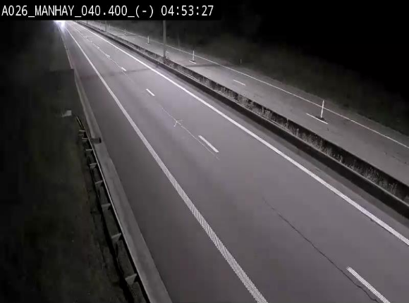 Webcam autoroute A26/E25 à hauteur de Manhay, après la jonction avec la N651 en direction de Liège - BK 40.4