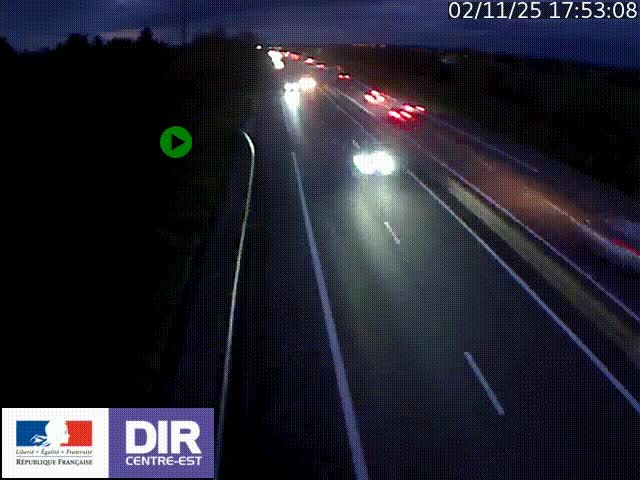 Webcam sur le contournement de Valence, sur la Nationale 7, à la jonction avec la N532, caméra orientée vers Grenoble