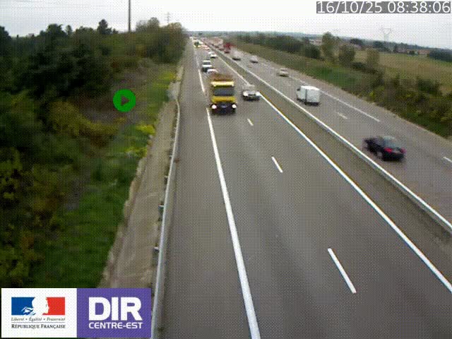 Webcam sur le contournement de Valence, sur la Nationale 7, à la jonction avec la N532, caméra orientée vers Grenoble