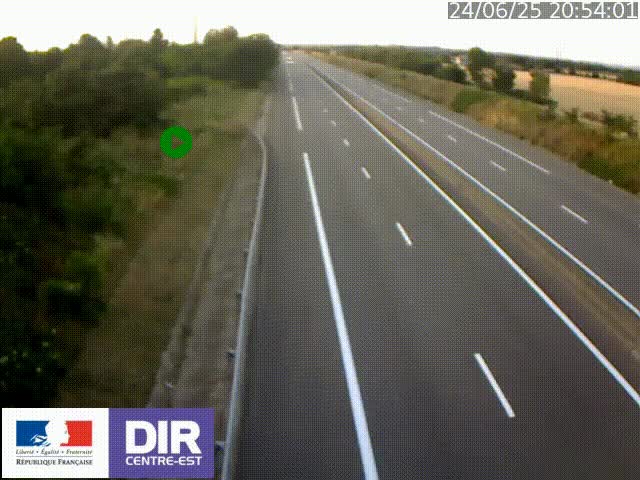 Webcam sur le contournement de Valence, sur la Nationale 7, à la jonction avec la N532, caméra orientée vers Grenoble
