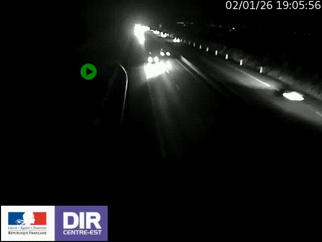 Webcam sur le contournement de Valence, sur la Nationale 7, à la jonction avec la N532, caméra orientée vers Grenoble