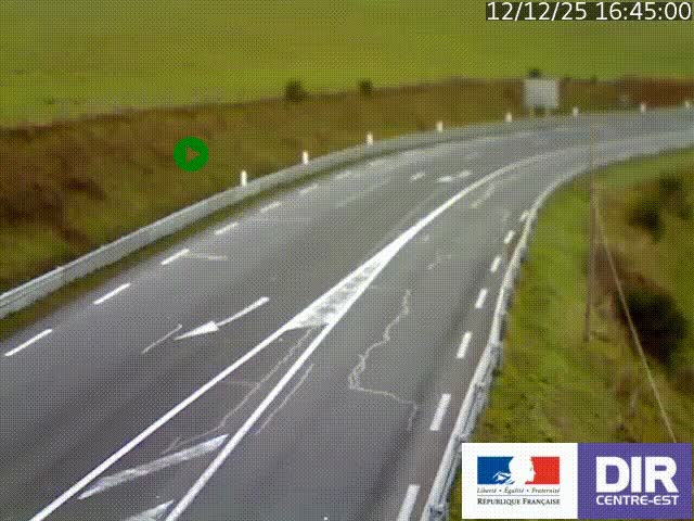 Webcam sur le col Pin Bouchain, vue orientée vers Roanne, en provenance de Lyon sur la nationale 7 (N7)