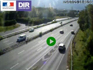 Webcam sur la Nationale 201 à hauteur de la sortie Chambéry-Nord, avant à la jonction entre l'A41 et l'A43, en direction de Lyon