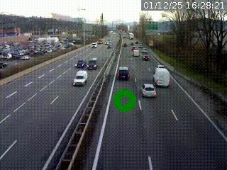 Caméra routière à hauteur des centres commerciaux et de la sortie 14 en direction d'Albertville