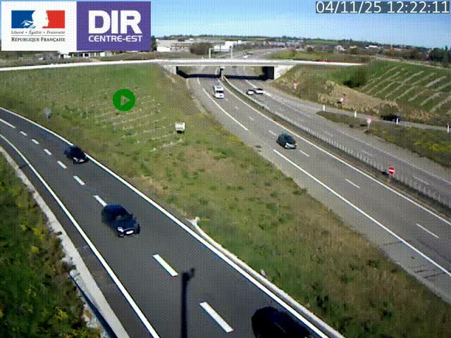 Webcam sur le contournement de Valence, sur la Nationale 7, caméra orientée vers Lyon