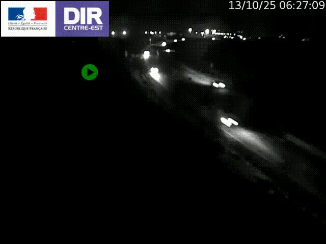 Webcam sur le contournement de Valence, sur la Nationale 7, caméra orientée vers Lyon