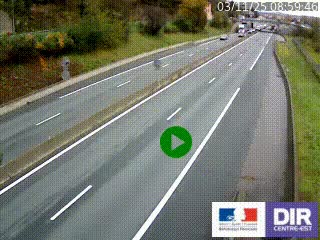 Caméra autoroutière sur l'A47 à hauteur de Givors, a proximité de Lyon. La webcam est orientée vers Lyon