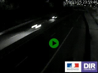 Caméra autoroutière sur l'A47 à hauteur de Givors, a proximité de Lyon. La webcam est orientée vers Lyon