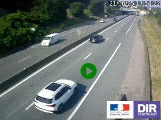 Caméra autoroutière sur l'A47 à hauteur de Givors, a proximité de Lyon. La webcam est orientée vers Lyon