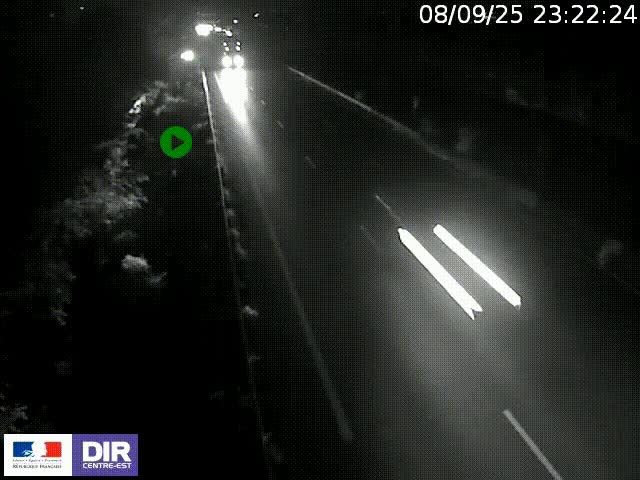 Webcam à Bron sur l'A43 à la jonction avec le boulevard périphérique de Lyon (D383). Vue orientée vers Lyon