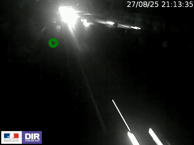 Webcam à Bron sur l'A43 à la jonction avec le boulevard périphérique de Lyon (D383). Vue orientée vers Lyon