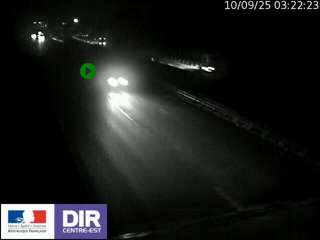 Caméra trafic à la jonction entre l'A46 (Rocade-est de Lyon) et l'A42 à hauteur de Vault-en-Velin en direction de Marseille