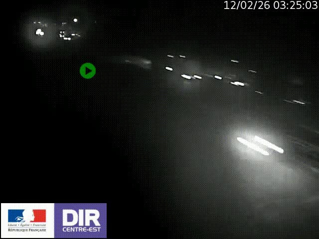 Caméra trafic à la jonction entre l'A46 (Rocade-est de Lyon) et l'A42 à hauteur de Vault-en-Velin en direction de Marseille