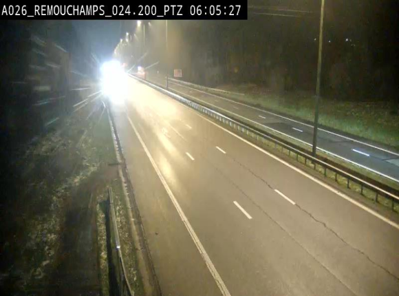 Webcam E25/A26 à Aywalle, à hauteur de Spa. Vue orientée vers Liège