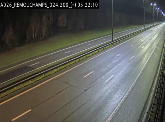 Webcam à hauteur de Spa entre la sortie Remouchamps et la sortie Stavelot. Vue orientée vers les Ardennes