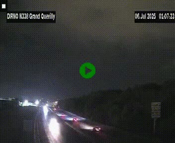 Webcam routière sur N338 à hauteur de Grand-Quevilly en périphérie de Rouen. Vue orientée vers Rouen