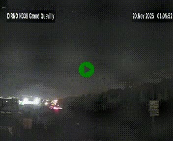 Webcam routière sur N338 à hauteur de Grand-Quevilly en périphérie de Rouen. Vue orientée vers Rouen