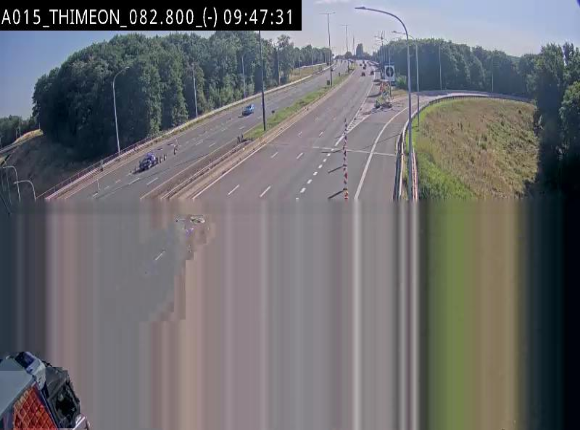 Caméra trafic Belgique - Thiméon - E42, jonction avec A54 (E420) direction La Louvière/Charleroi - BK 82.82