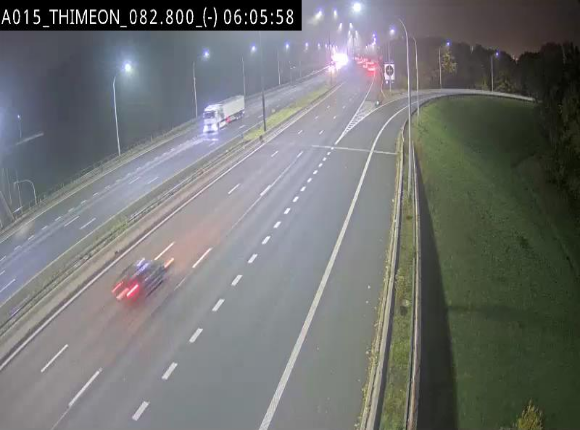 Caméra trafic Belgique - Thiméon - E42, jonction avec A54 (E420) direction La Louvière/Charleroi - BK 82.82