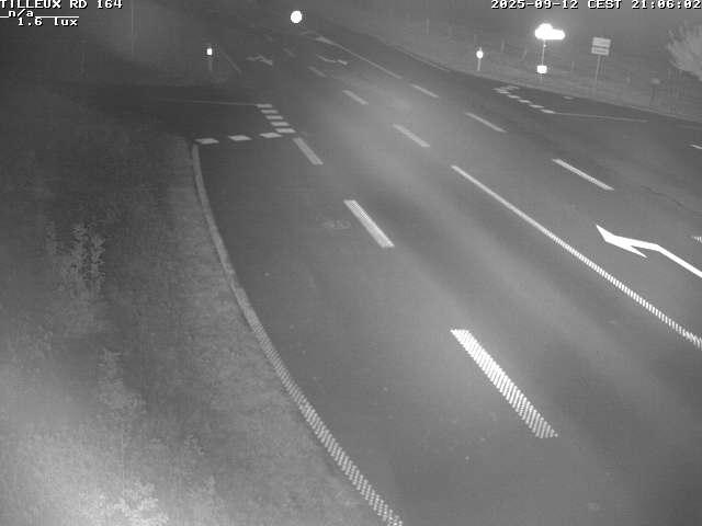 Webcam sur la RD164 à Tilleux. Vue orientée vers Neufchâteau