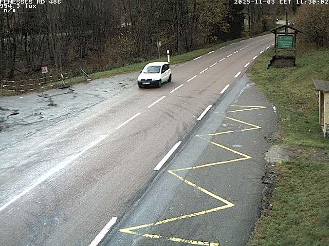 Webcam en haut du col des Fenesses, aussi appelé col du Ménil sur la D486 à 593 mètres d'altitude dans les Vosges