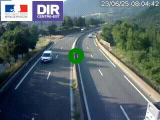 Caméra sur la Nationale 90 (N90) à La Léchère, en direction et à proximité d'Albertville