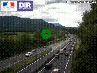 Caméra trafic à Meylan sur la Rocade-Sud de Grenoble en direction d'Aix-en-Provence