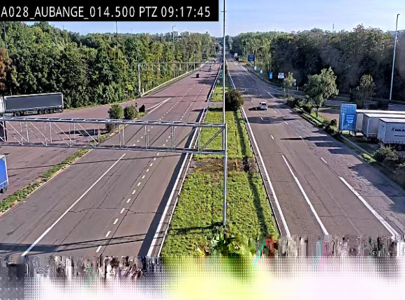 Webcam autoroute Belgique - Aubange - A28 direction Arlon - BK 14