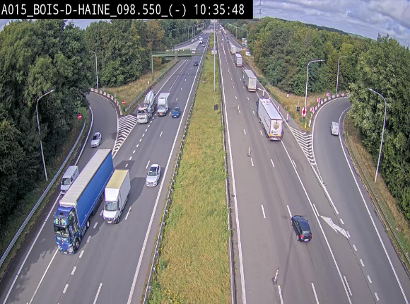 Webcam autoroute Belgique - Bois d'Haine - E42 - BK 98.6