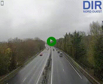 Webcam sur le périphérique de Caen (N814) à l'est de la ville, à Mondeville hauteur de la sortie 2, Presqu'île-Rives de l'Orne, au bout de l'autoroute A13
