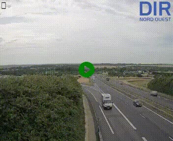 Webcam au début de l'A84 sur le périphérique Ouest de Caen (N814) à hauteur de la sortie 9, Porte de Bretagne