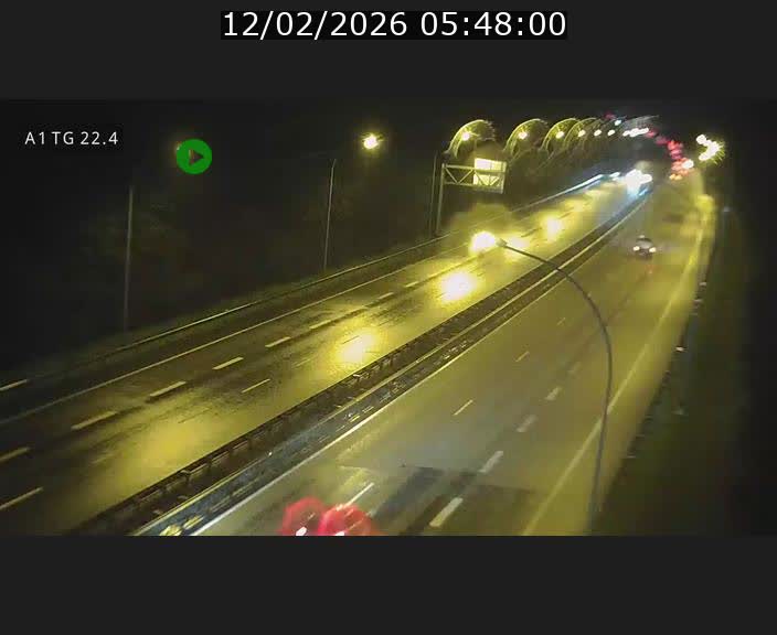 Traffic live webcam Luxembourg Flaxweiler - A1 direction Luxembourg - BK 22.4