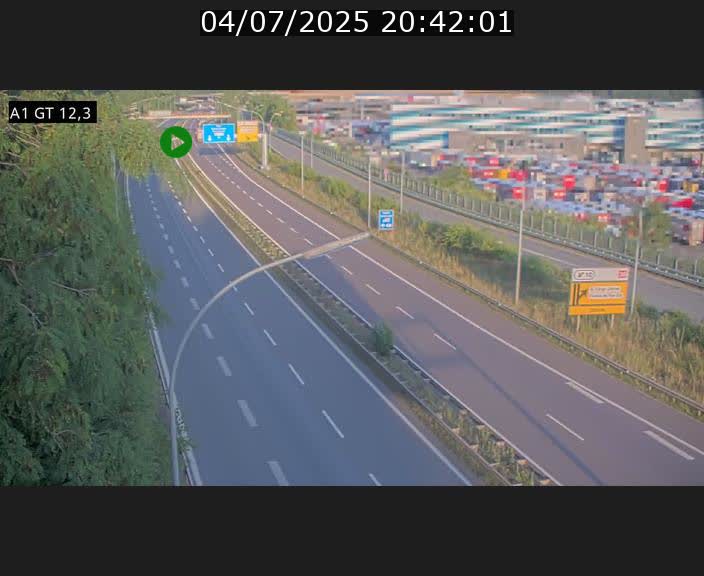 Traffic live webcam Luxembourg Senningerberg - A1 direction Allemagne - BK 12.3