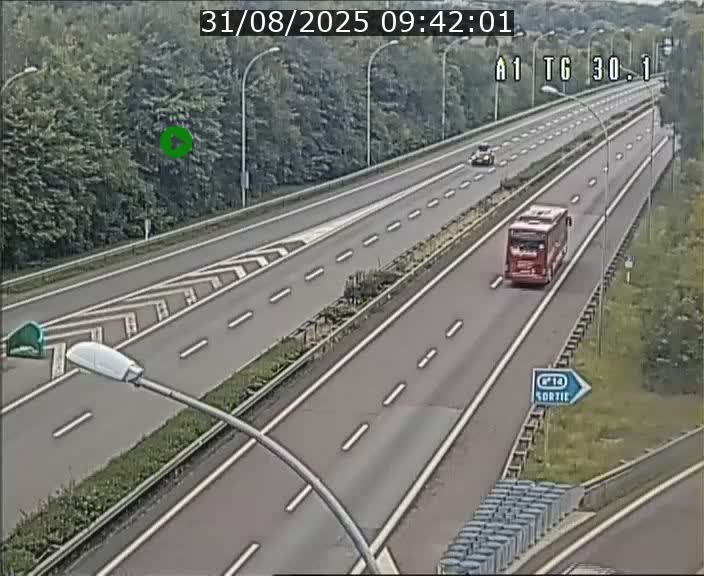 Traffic live webcam Luxembourg Grevenmacher - A1 direction Luxembourg - BK 30.1
