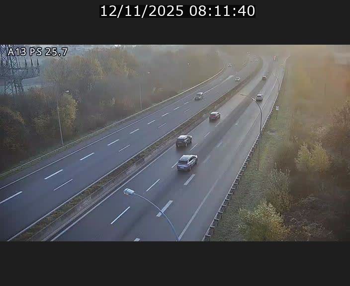 Traffic live webcam Luxembourg Frisange - A13 direction Allemagne - BK 26