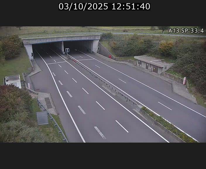 Webcam trafic sur A13 à hauteur d'Altwies en direction de Mondorf-les-bains et en provenance de l'Allemagne