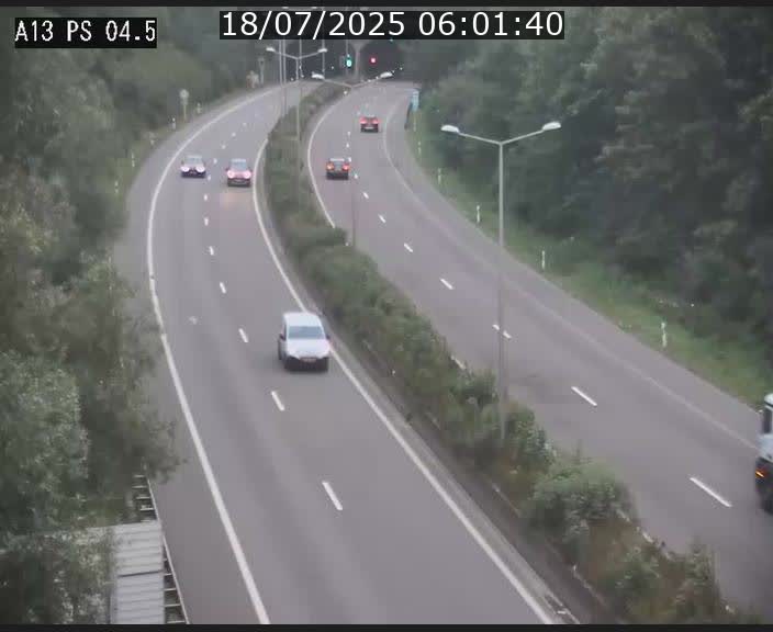Traffic live webcam Luxembourg Differdange - A13 direction Esch-sur-Alzette - BK 4.5